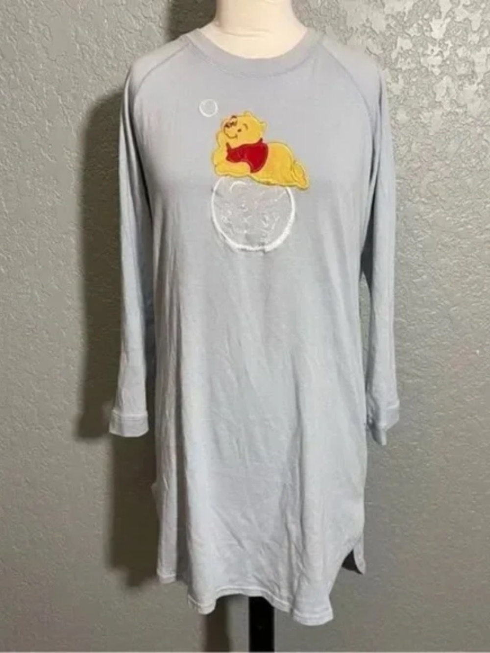 y2k Disney Winnie the Pooh Baby Blue 3/4 Sleeve Dress